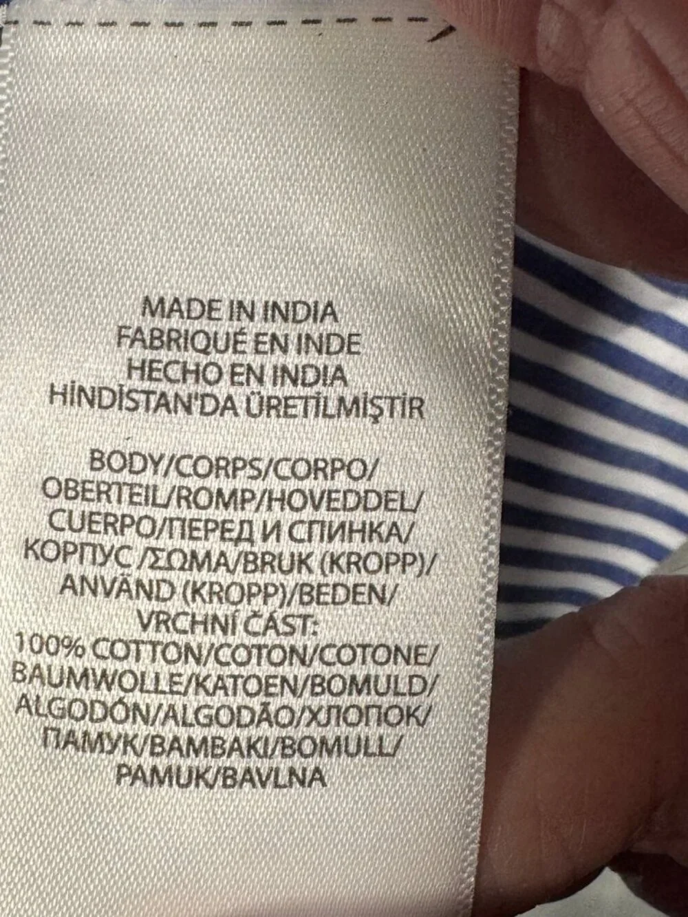 Polo Ralph Lauren Dress Shirt Mens S 15 Blue White Striped Classic Fit $130
